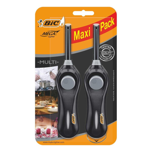 BIC BIC Mega Standard Utility Lighter (Pack of 2) - Black