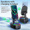 (Black) 5 in 1 Mobile Phone Holder Wireless Induction Audio Bluetooth Speaker Phone Holder 4