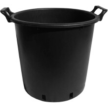 OptiProducts 5 x 35 Litre Heavy Duty Large Plastic Plant Pots Planter with Handles Indoor Outdoor Garden Tree Planters Containers