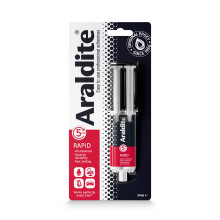 Araldite Rapid Epoxy Adhesive Syringe 24ml (3 Packs) - Fast-Setting Strong 2-Part Glue for Metal, Wood & Plastic