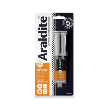 Araldite Instant Epoxy Adhesive Syringe 24ml (3 Packs) - Fast-Setting Clear 2-Part Glue for Metal, Wood, Plastic & DIY