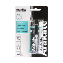 Araldite Crystal Clear Epoxy Adhesive 2 x 15ml Tubes (12 Packs) - Strong 2-Part Glue for Glass, Jewellery & Ceramics