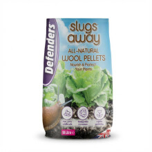 Defenders Slugs Away Natural Wool Pellets 10L – Organic Slug & Snail Deterrent – Bulk Value Pack (10 x 1L Bags) – Pet, Child & Wil