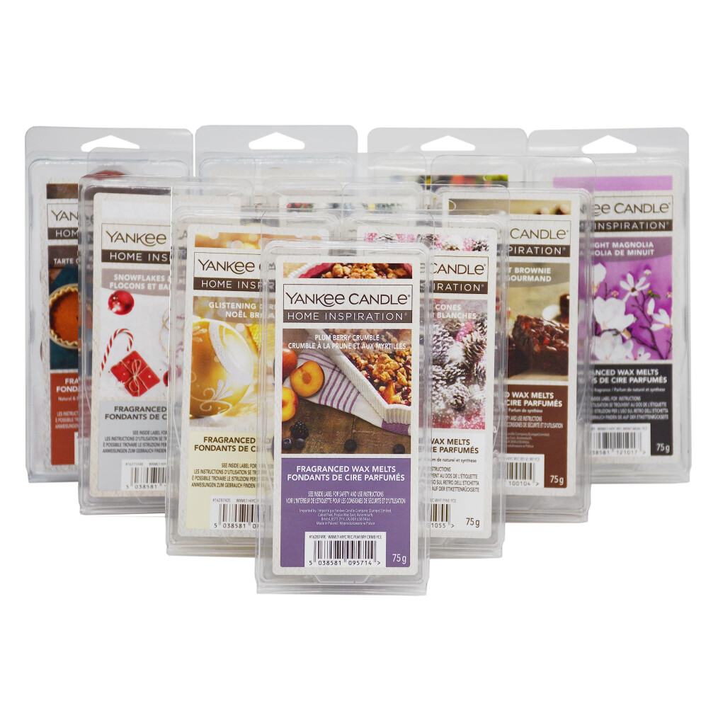 Yankee Candle Wax Melts Scented Fragrances, Cubes For Home Office - 3 Pack