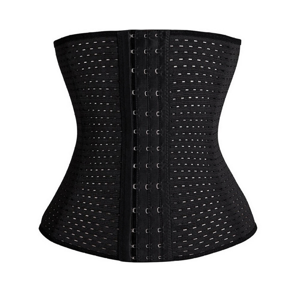 Black (, M) Breathable ?Waist Trainer Corset Tummy Girdle Belt Sport Body Shaper Control Band