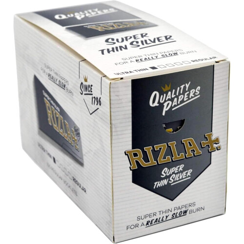 Rizla Regular Silver Rolling Paper Full Box Of 100 Booklets