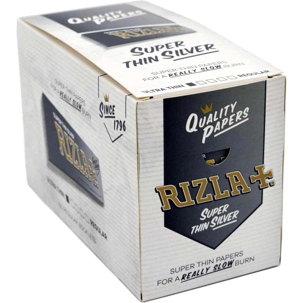 Rizla Regular Rolling Paper Full Box Of 100 Booklets Silver 32286281
