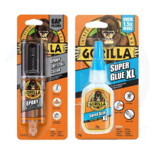 Gorilla Strong Adhesive 15g and Epoxy 25ml Set - Fast-Setting, Strong Adhesives for Metal, Wood and More