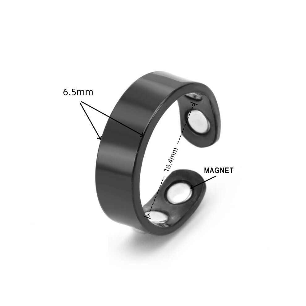 Black/Red () Copper Magnetic Open Ring For Healing Therapy Arthritis Pain Relief