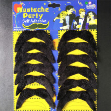 12pcs Fake Mustache Black Mexican 70's Stick on Fake Mustache Self Adhesive Tash