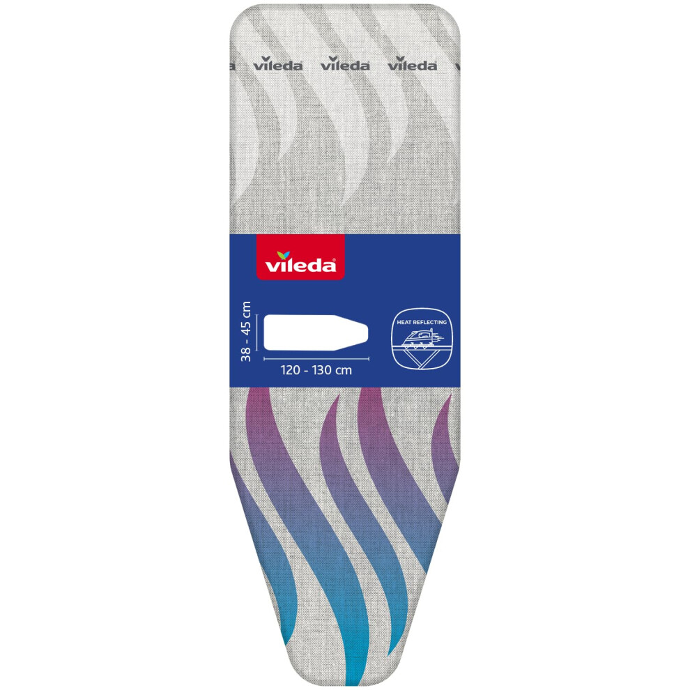 Vileda Total Reflect Premium Ironing Board Cover With Heat Reflecting Metal Foil Layer - Fits Medium & Large Ironing Boards 38-45C