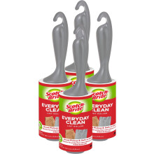 Scotch-Brite Everyday Clean Lint Roller - 4 Rolls (56 Sheets Per Roll, 224 Total Sheets) - Works Great on Pet Hair, Clothing, Furn