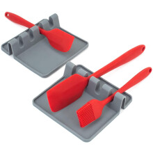 Utensil Rest for Kitchen with Drip Pad – Silicone Spoon Holder for Hob & Countertop, Heat Resistant, BPA-Free, Non-Slip Utensil Tr