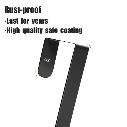 Suporte para guirlanda para porta, metal preto, 30 cm (12 polegadas) 2