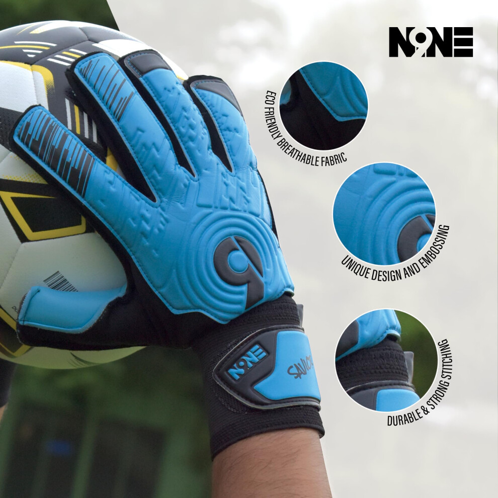 Photos - Goalkeeper Gloves NINE  with Strong Grip, Extra Wrist Stability for Adult & Youth, Goalie Gloves for Kids, Men & Women with 4
