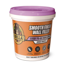 Gorilla Smooth Finish Wall Filler 473ml - Purple to White, Repairs Small & Large Holes, Ready-Mixed, Smooth Finish