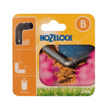 HOZELOCK - Micro Irrigation Elbow Fittings 90 ø 13mm (1/2") : Ideal for Creating a Bifurcation, UV-Resistant [2766 0005], Black