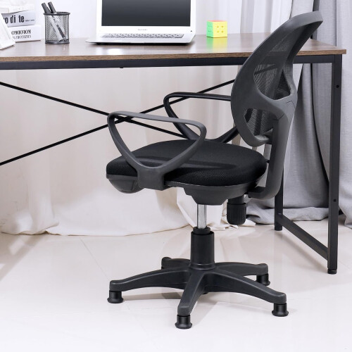 VOSAREA 5 x Replacement Felt Slider Chairs for Office Home (Black) 2