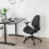 VOSAREA 5 x Replacement Felt Slider Chairs for Office Home (Black) 5