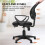 VOSAREA 5 x Replacement Felt Slider Chairs for Office Home (Black) 2