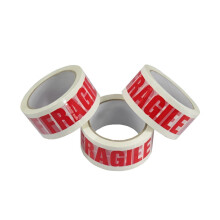 Fragile Packing Tape (3 Roll) - 48mm x 66M Strong Box Sealing All Purpose Parcel Selotape