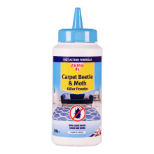 Zero In Carpet Beetle & Moth Killer Powder - 250 g – Puffer-Pack Treatment, Ready-to-Use Fast Acting Formula