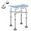 39-51.5cm 'U' Seat Padded Shower Stool - Light Blue 1