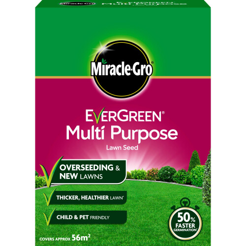 Miracle-Gro Miracle-Gro EverGreen Multi Purpose Lawn Seed 1.6 kg - 56 m2, White