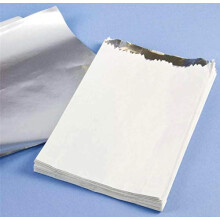 100 x Hot Food White foil lined bag 7" x 9" x 12" (Hot Chicken, Nan Bread)