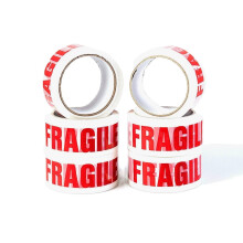 Fragile Packing Tape (12 Roll) - 48mm x 66M Strong Box Sealing All Purpose Parcel Selotape