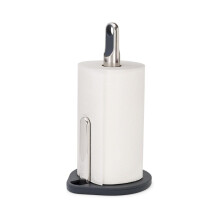 Joseph Joseph Hold Kitchen Roll Holder, Spring Tension Arm, One-Handed Tearing, Weighted Base, Non-Slip, Fits 140mm Rolls