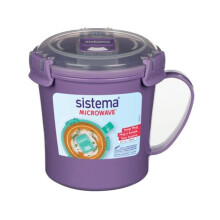 Sistema Microwave Purple Medium Soup Mug 656ml - BPA-Free & Eco-Friendly