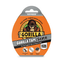 Gorilla Tape Silver (48mm x 11M) - 3 Pack - Heavy Duty, Weather-Resistant Duct Tape for Ultimate Holding Power