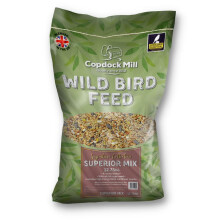Copdock Mill Wild Bird Seed Superior Mix 12.75kg - All Year-Round Bird Seeds for Small Garden Birds - With Black Sunflower Seeds a