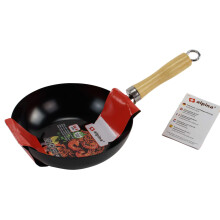 alpina Wok Pan, PFOA-Free, Diameter 20 cm, Non-Stick Ceramic/Halogen/Gas/Electric, Black