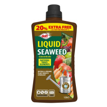 Doff Liquid Seaweed Plant Feed Concentrate - All Purpose Plant Food Fertiliser 1.2L Makes 360L - Natural Plant Growth Stimulant -