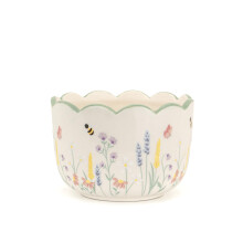 Sass & Belle Meadow Floral Planter - Indoor Plant Pot, Floral Design for Cactus or Succulent, Ceramic plant pots for Home Decor, F