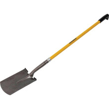 Roughneck Heavy Duty Digging Spade, Long Fibreglass Handle with Contoured Grip, for Landscaping, Building and Gardening Applicatio