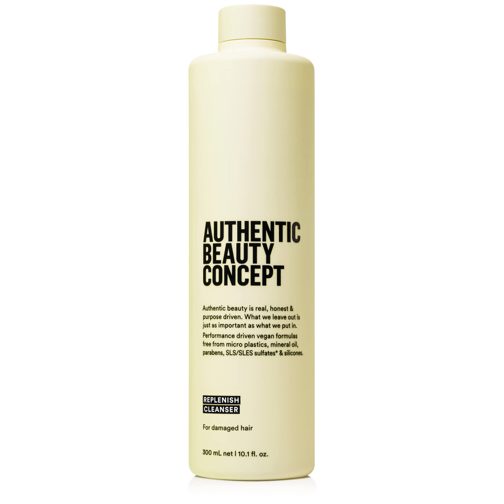 Authentic Beauty Con Authentic Beauty Concept Replenish Cleanser | Nourishing & Cleansing Shampoo For Damaged Hair | Strengthens Hair Fiber | Vegan & Cruelty-Free | Silico