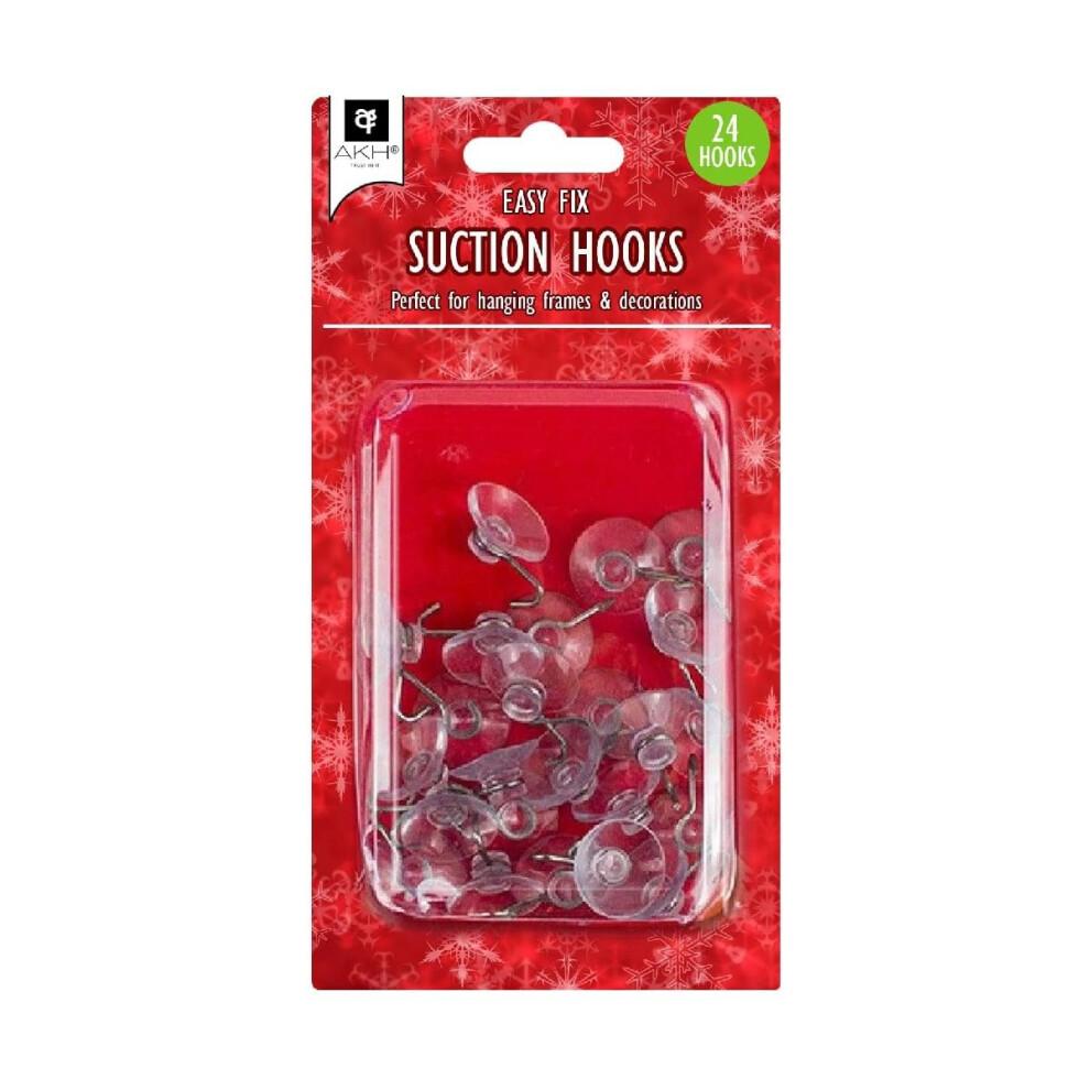 Suction Hooks 35Mm - 12Pcs For Hanging Christmas & Party Decorations On Windows & Smooth Surfaces 5056660404134