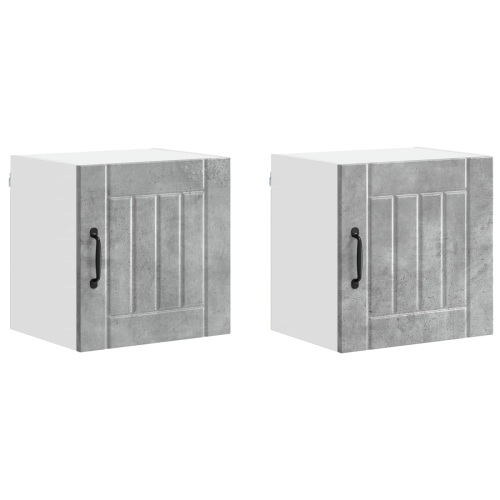 VidaXL vidaXL Dishwasher Panel Lucca 2 pcs Concrete Grey 40 x 31 x 40 cm 1