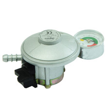 Dapetz Butane Clip On Gas Regulator With Gauge 30 mbar Fits Calor Flogas 21mm Caravan Motorhome For Flogas Calor 7KG Gas Bottle