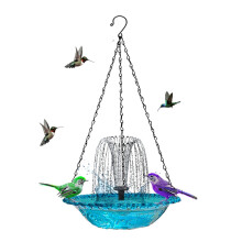 Hanging Bird Bath Fountains Solar Powered - Hanging Bird Bath Bowl & Solar Powered Water Fountain Combo Set, Hanging Bird Feeder T