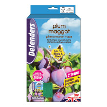 Defenders Plum Maggot Pheromone Trap – Twinpack, Refillable, Re-usable For Bumper Crops of Plums, Damsons, and Greengages