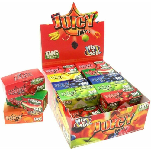 JUICY JAYS Rolling Papers Mix-N-ROLL Big Size - 8 DIFFRENT FLAVOURS
