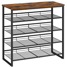 HOOBRO Shoe Rack, 5-Tier Shoe Organizer, Shoe Storage Shelves for 16-20 Pairs, Adjustable Metal Shelf, 75 x 29 x 75.2 cm, Industri