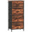 Chest of Four Fabric Drawers - Rustic Brown 1