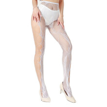 (White) Sexy Patterned Fishnet Pantyhose Thigh-High Hosiery Stockings Women Socks