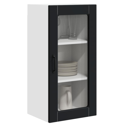 VidaXL vidaXL Dishwasher Panel Lucca 2 pcs Black 40 x 31 x 80 cm 2