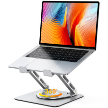 Glangeh Laptop Stand [360Â Flexible Rotating], Dual-Bar Support & Height Adjustable Laptop Riser Stand for Desk